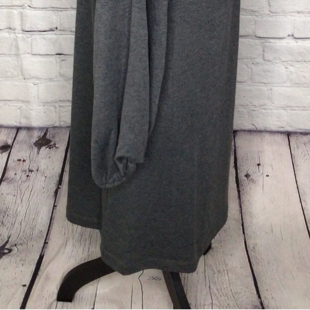 LOFT Gray Jersey Knit Ballon Sleeve Pullover Dress Small NWT
